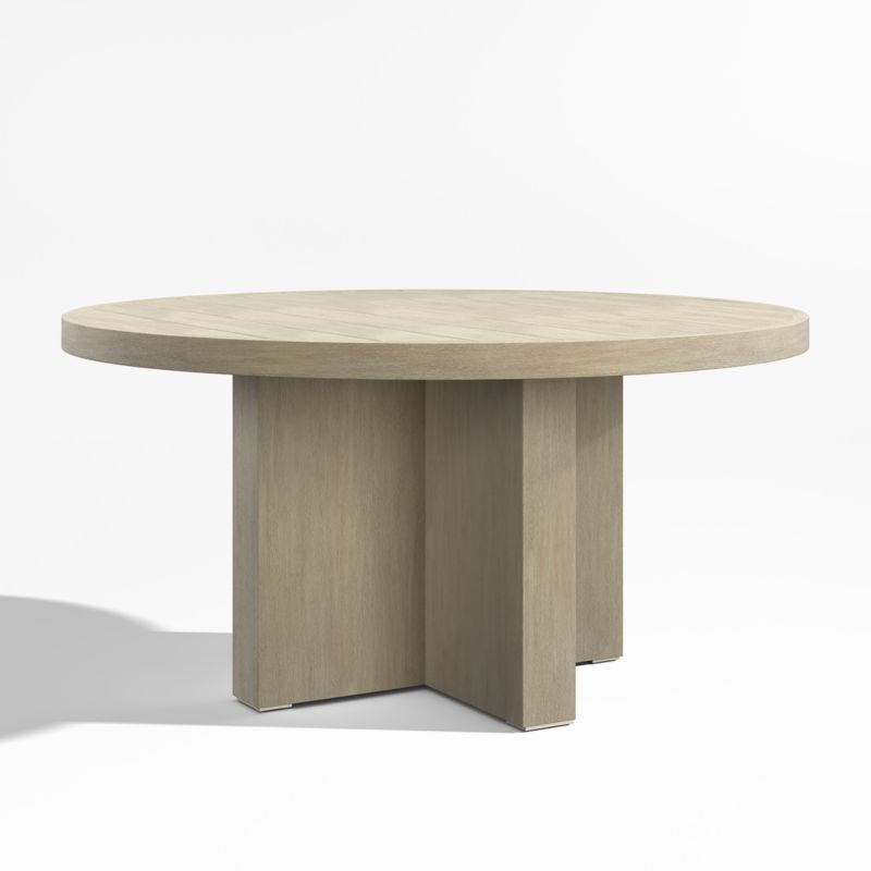 Mallorca 60" Round Wood Outdoor Dining Table
