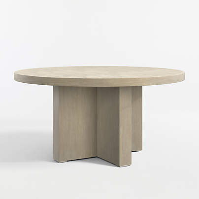 Mallorca 60" Round Wood Outdoor Dining Table