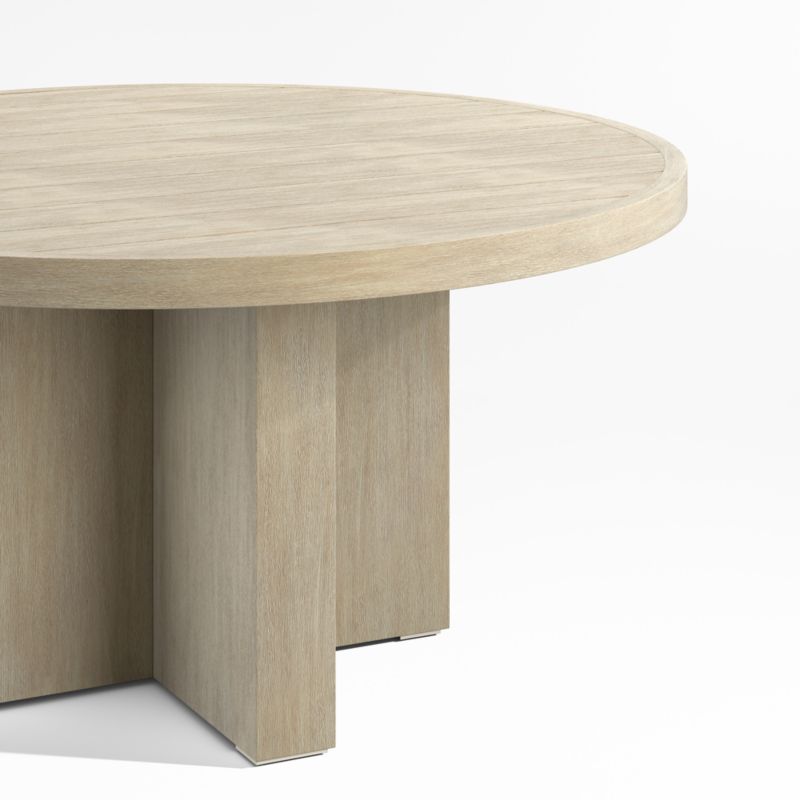 Mallorca 60" Round Wood Outdoor Dining Table - image 8 of 10