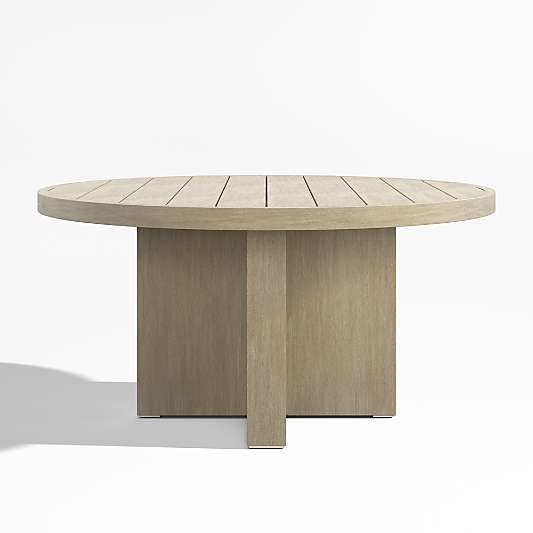 Mallorca 60" Round Wood Outdoor Dining Table