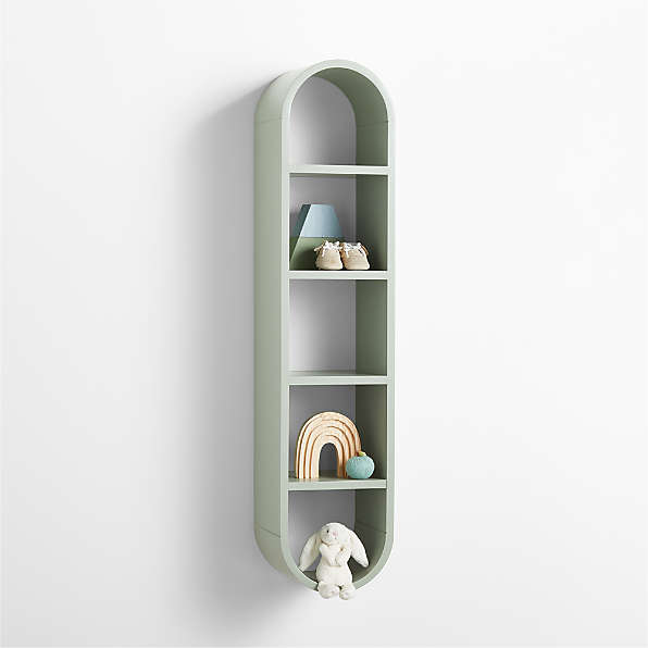 Kids Shelves Wall Cubbies Crate, Narrow Wall Shelves With Doors