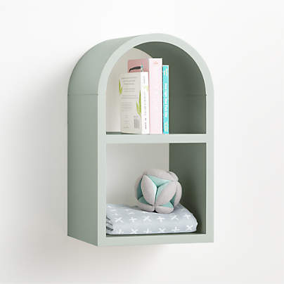 Mallory Kids Small Sage Green Wall Shelf