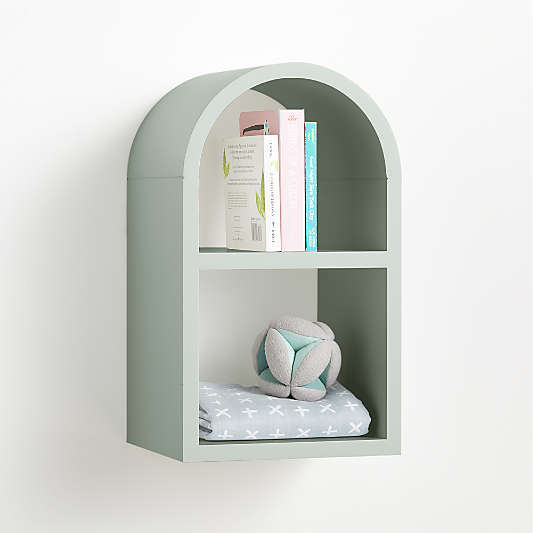 Mallory Kids Small Sage Green Wall Shelf