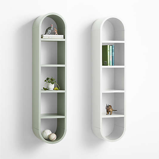 Mallory Kids Large White Wall Shelf