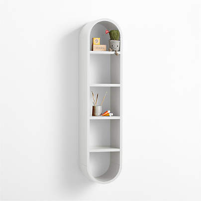 Mallory Kids Large White Wall Shelf