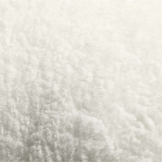 Malmo Shearling 20"x20" Arctic Ivory Throw Pillow Cover