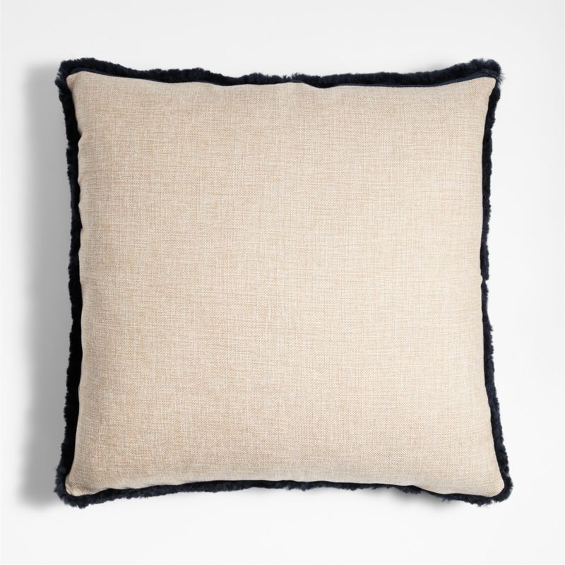 Malmo Shearling 20"x20" Deep Indigo Blue Throw Pillow Cover - image 4 of 9