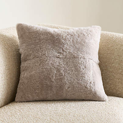 Malmo Shearling 20"x20" Clay Taupe Throw Pillow Cover
