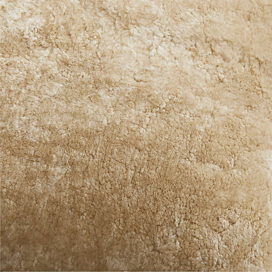 Malmo Shearling 22"x15" Camel Tan Lumbar Pillow