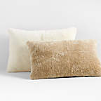 View Malmo Shearling 22"x15" Camel Tan Lumbar Pillow Cover - image 5 of 7