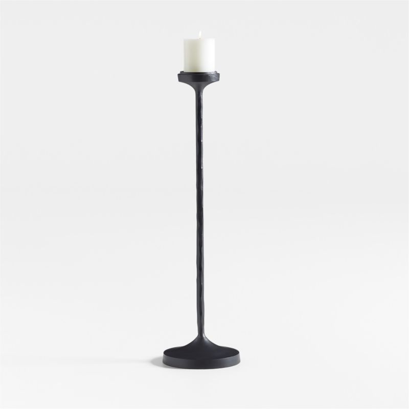 Maloy Black Metal Floor Pillar and Taper Holder 27" - image 0 of 5