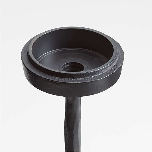 Maloy Black Metal Floor Pillar and Taper Holders