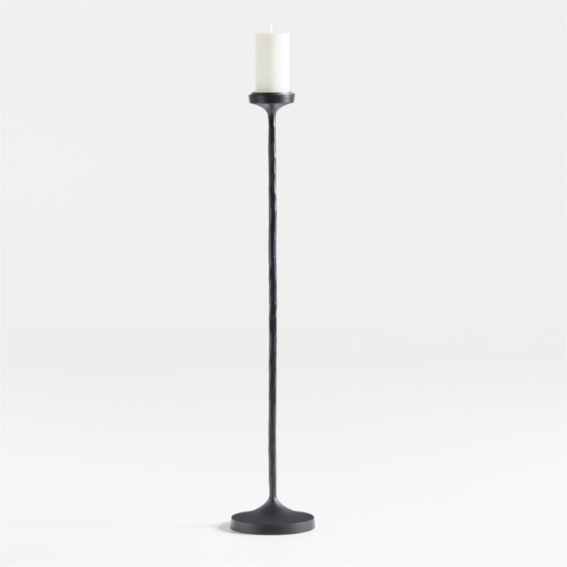 Maloy Black Metal Floor Pillar and Taper Holder 37" - image 0 of 5