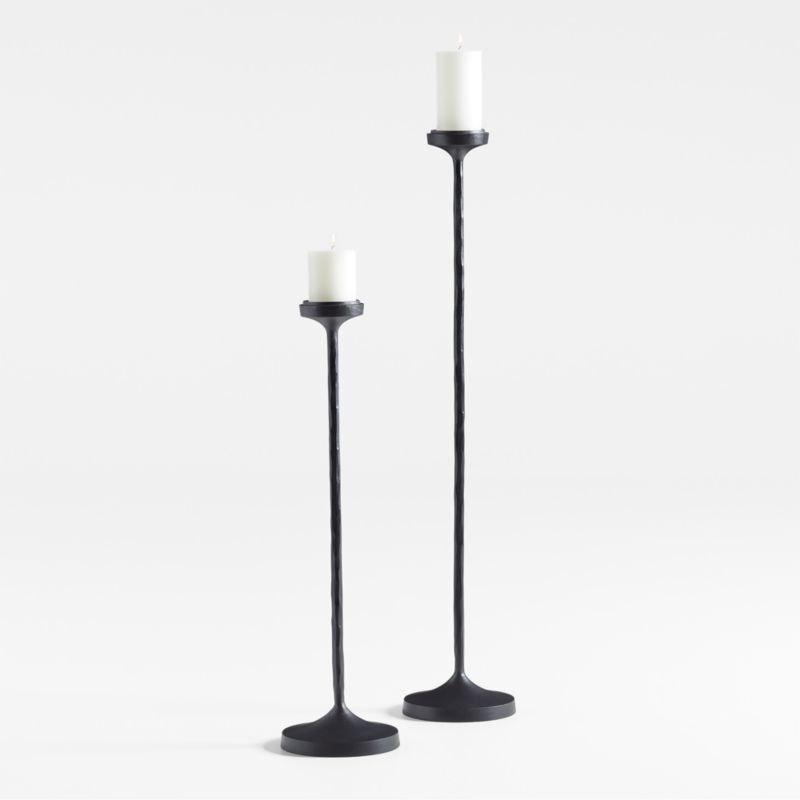 Maloy Black Metal Floor Pillar and Taper Holder 27" - image 1 of 5