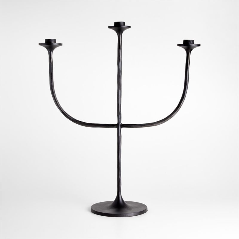 Maloy Black Metal Trident Candelabra - image 5 of 7