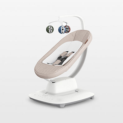 View UPPAbaby Mamaroo Charlie Sand Beige Baby Bouncer Chair details