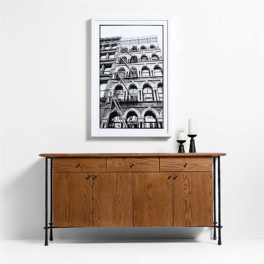 "Manhattan Towering Perspective" by Carly Tabak 30"x45" Framed Photography Print