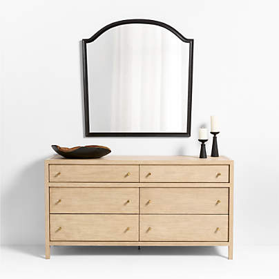 Manor Black Wood Wall Mirror 43"x41"