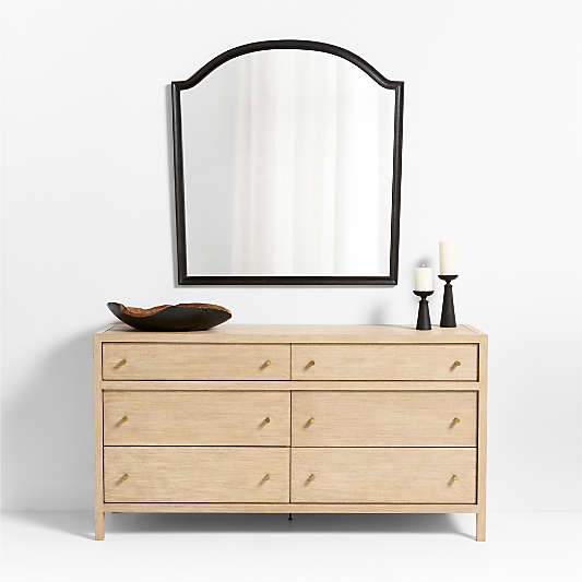 Manor Black Wood Wall Mirror 43"x41"