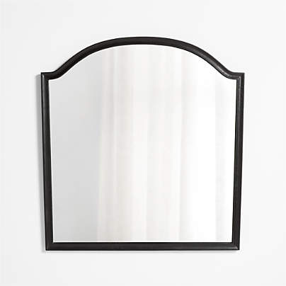 Manor Black Wood Wall Mirror 43"x41"