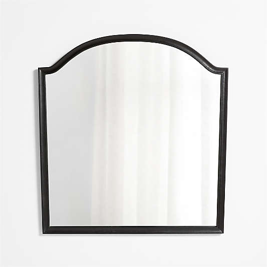 Manor Black Wood Wall Mirror 43"x41"