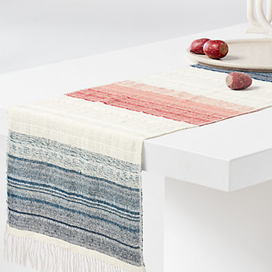 View Hesperia Fringed Woven Table Runner 90" details