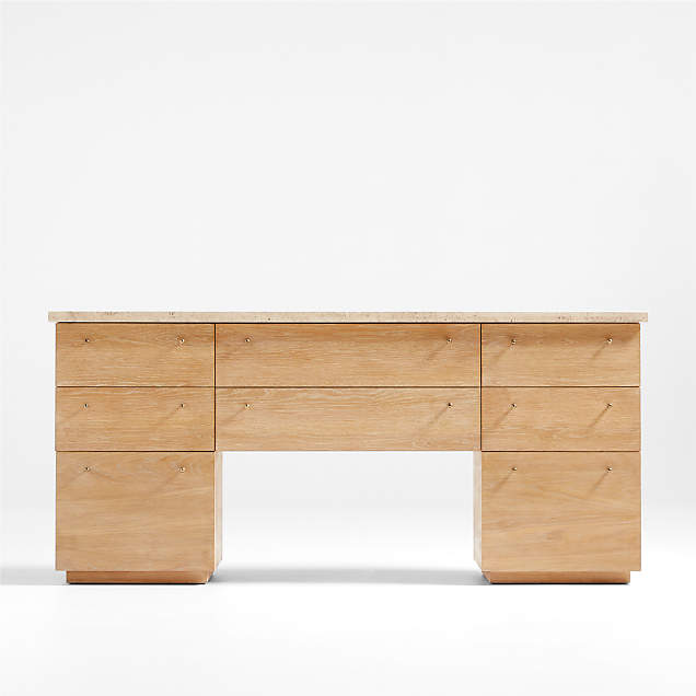Clybourn Pickled Oak Credenza + Reviews Crate & Barrel
