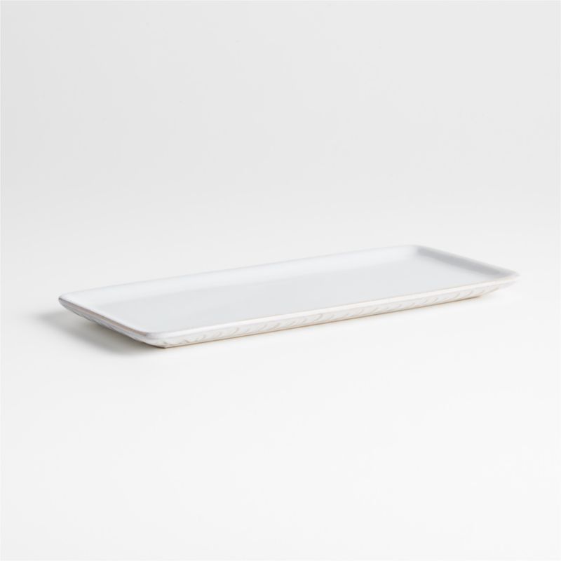 Marah White Rectangular Ceramic Tray - image 2 of 3