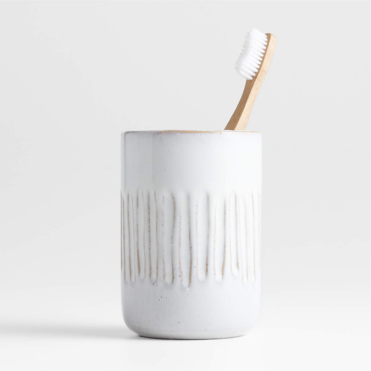 Milky White M2 Tooth Brush Holder Acrylic - BABABATH