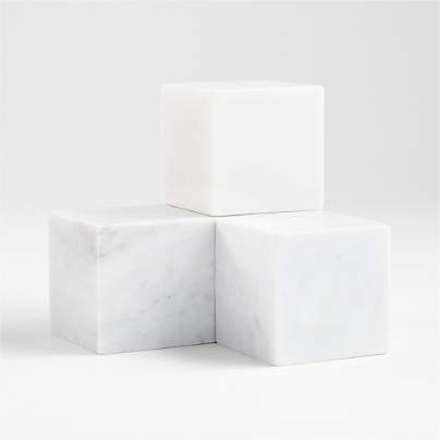 Blocks Marble Bookend