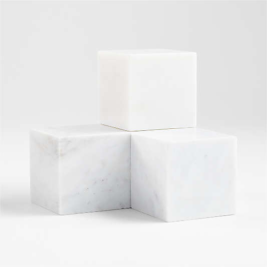 Blocks Marble Bookend