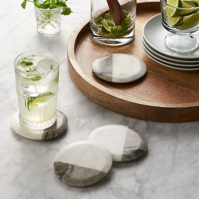View Marble Coasters, Set of 4 details