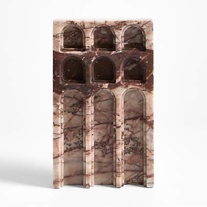 Rome Red Marble Decorative Staircase 12"