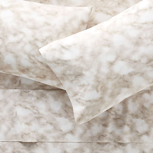 Organic Full Marble Sheet Set