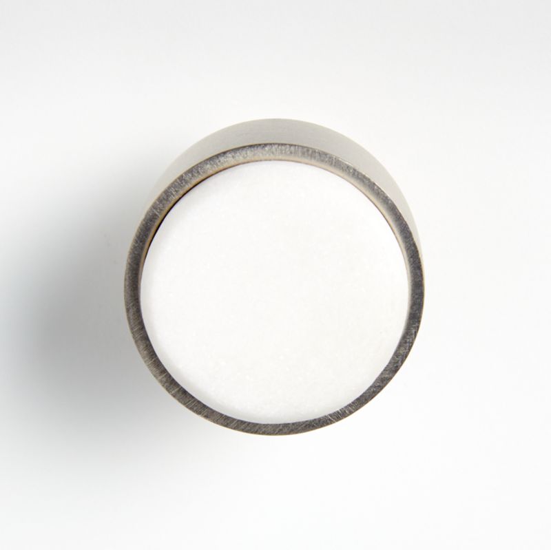 Marble Inlay Brushed Nickel Knob