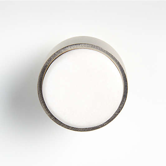 Marble Inlay Brushed Nickel Knob