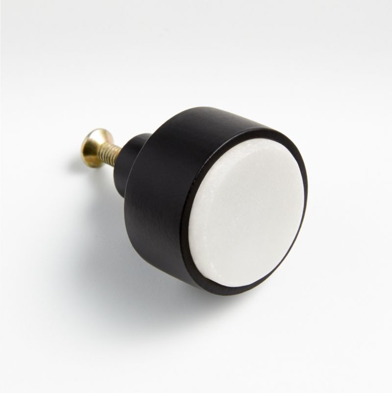 Marble Inlay Antique Brass Knob - image 5 of 8