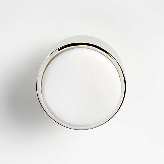 Marble Inlay Polished Nickel Knob