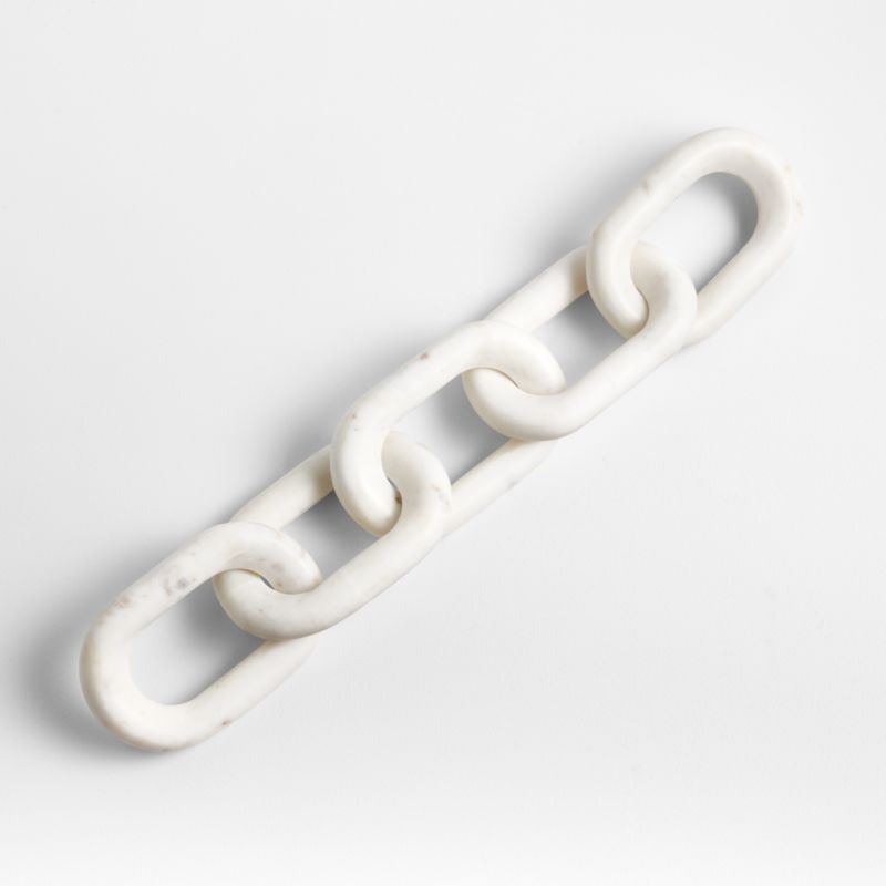 White Marble Links Decorative Chain - image 6 of 7