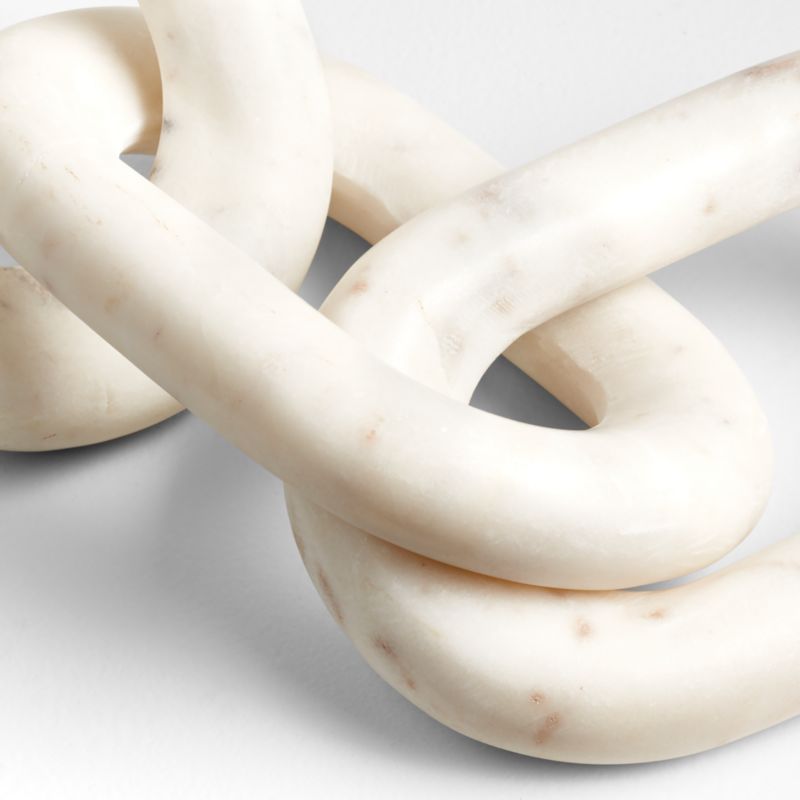 White Marble Links Decorative Chain - image 5 of 7