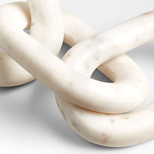 White Marble Links Decorative Chain