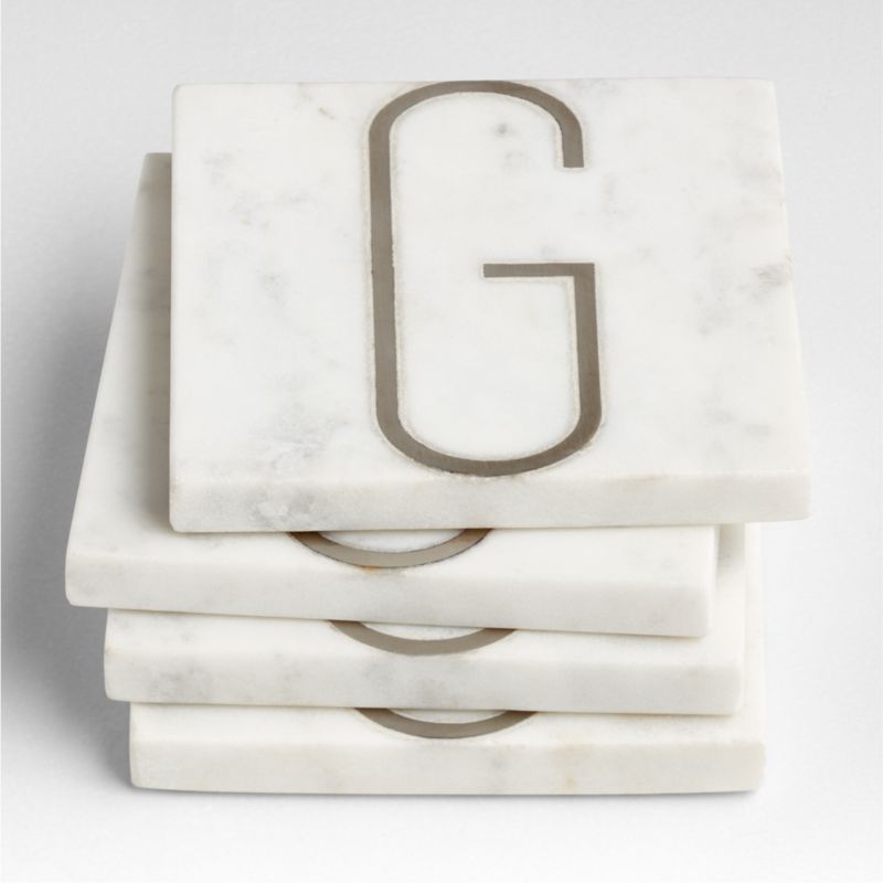 Marble "G" Monogram Coasters, Set of 4 - image 3 of 4