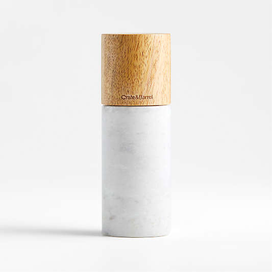 Marble and Wood Salt Mill