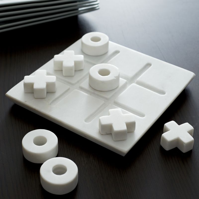 Marble Tic-Tac-Toe Game Set