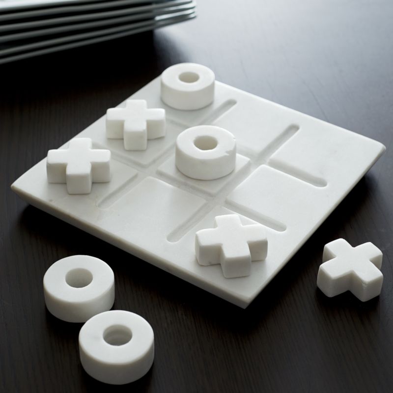 Marble Tic-Tac-Toe Game Set + Reviews | Crate & Barrel