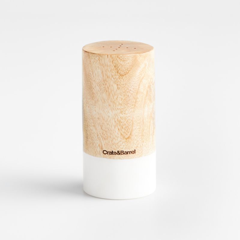 Marble and Wood Salt Shaker