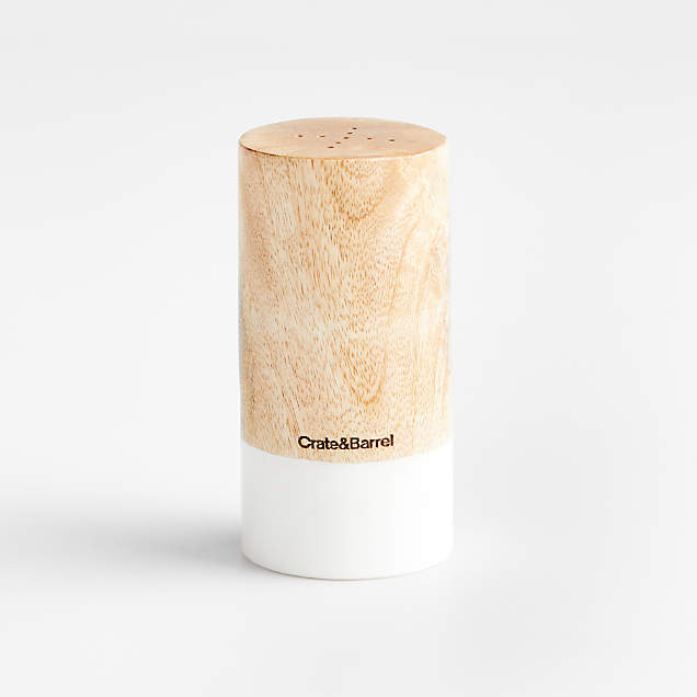 Wood and Marble Napkin Holder + Reviews Crate & Barrel