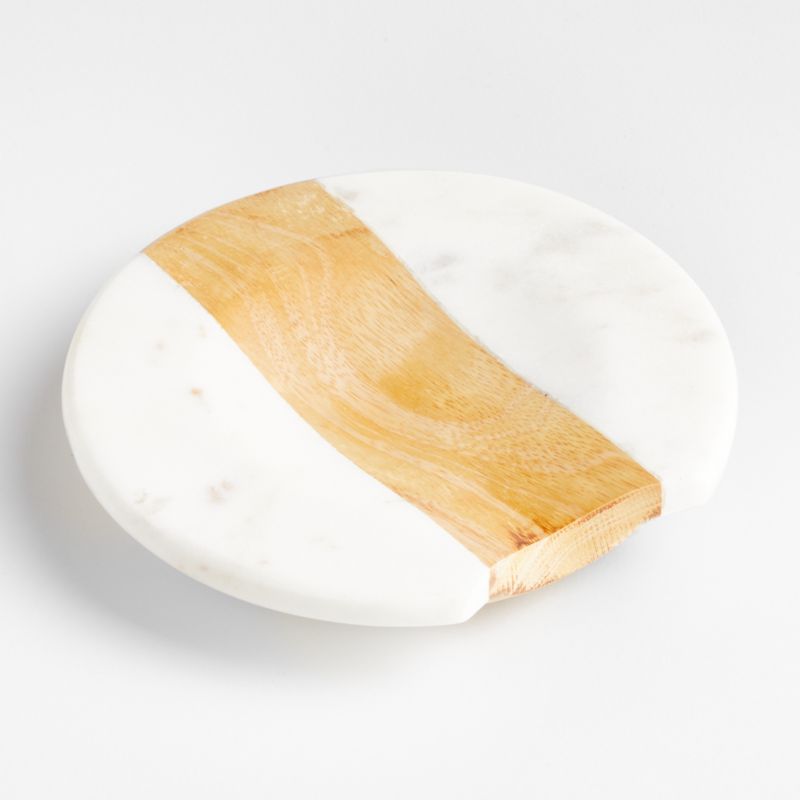 Marble and Wood Spoon Rest - image 1 of 3