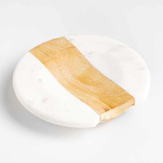 Marble and Wood Spoon Rest