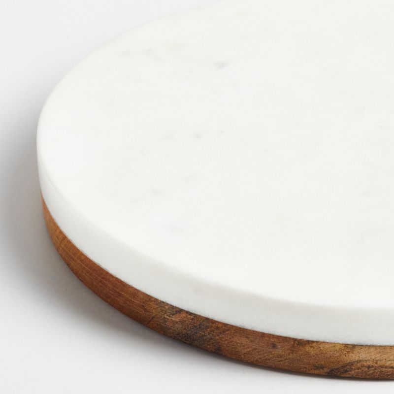 Marble and Wood Trivet